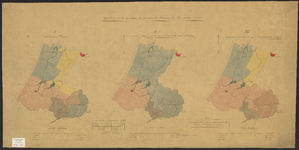 B-0129 Kaart voorstelling van de oppervlakte die door ieder der stoomgemalen in Rijnland kunnen worden bema, 1881