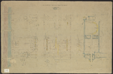 B-0182 Detailtekening stoomcilinder, zuiger en kloswerk stoommachine stoomgemaal te Gouda,