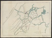 B-0622 Kaart waterwegen in het westelijke gedeelte van Rijnland , 1877