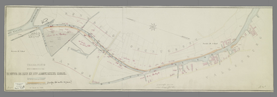 B-0705_02 Teekening der verbreeding van de rivier de Rijn en het Additioneel Kanaal, 1870, 1882