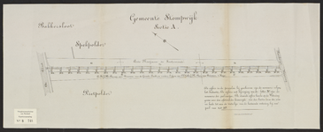 B-0748a Kaart ontwerp verbreding Bakkersloot tussen De Vliet en Meerburger Watering met de naastgelegen perc, 1877