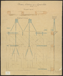 B-0845 Detailekening nieuwe sluisdeur voor de Gouwesluis bij Alphen, 1876