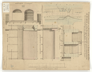 B-0970 Tekening en situatie van een te bouwen dubbele duiker in den hoogen Rijndijk onder Soeterwoude, ..., 1864