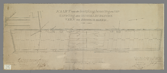 B-1132 Kaart van de bedijking, bemaling en verkaveling der Middelburgsche Veen- en Droogmakerij, 1860