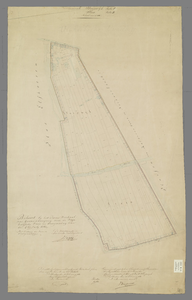 B-1147 Kaart van de bedijking en grens van de Vrijhoefse Veen- en Droogmakerij begrensd door de Groote Ree , 1860