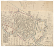 B-1544 Kaart der stad Haarlem, vervaardigd naar de kadastrale meting in het jaar 1822, 1822, bijgewerkt in 1876