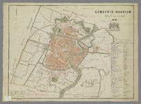 B-1545 Kaart van de gemeente Haarlem met vermelding van de voornaamste gebouwen en inrichtingen enz., 1878