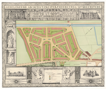 B-1548 Kaart van het bouwplan Bosch en Vaart te Haarlem, circa 1900
