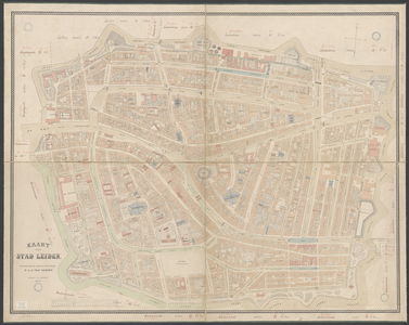 B-1550 Kaart der stad Leiden, 1870