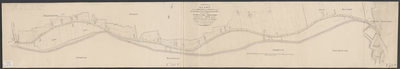 B-1584 Kaart van de hoefslagen op den IJsseldyk van af de stad Oudewater tot Goejanverwelle sluys onder de , 1862