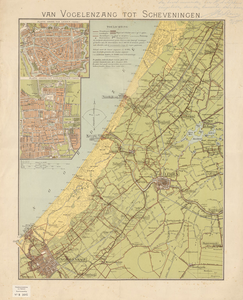 B-1605 Kaart van Zuid-Holland van Vogelenzang tot Scheveningen, circa 1908