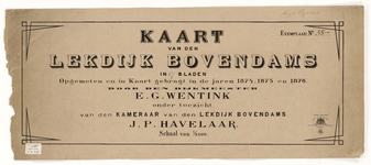 B-1734 Titelblad kaart van den Lekdijk Bovendams , 1874-1876