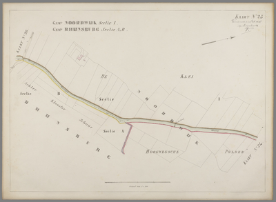 B-1845_25 Grenskaart van het hoogheemraadschap van Rijnland : Kaart no. 25 : [Gemeenten Noordwijk en Rijn..., 1938