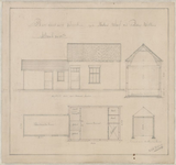 B-2199 Tekening plan voor een woonhuis op de molen werf v.d. polder Willens, z.j.