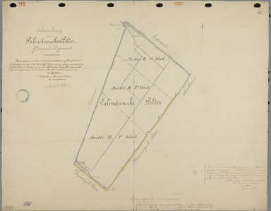 P-0235 Schetsteekening van den Palensteinschen polder - gemeente Zegwaart, 1856