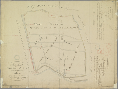 P-0350 Schets kaart der Willens polder gelegen onder de gemeente Stein ..., circa 1856