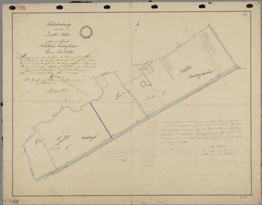 P-0383 Schetsteekening van den Zwetter polder gelegen in de gemeente Noordwijk & Noordwijkerhout, circa 1860; ...