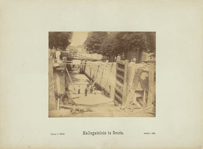 FOTO-001708 Herstel van de Mallegatsluis, 1884