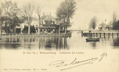PBK-000029 Rijnzicht bij 's-Molenaarsbrug, circa 1900
