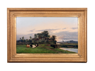 KGV-000341 Landschap met koeien in weide, 1881