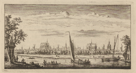 PRT-0023 Gezicht op de stad Leiden, 1732