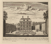 PRT-0035 Het Huis ter Lede, eigendom van de Heer Josias Huijbregt, kapitein van de schutterij in Leiden, 1732