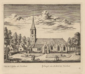 PRT-0046 Gezicht op de kerk van Voorhout, 1732