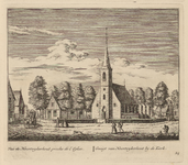 PRT-0047 Gezicht op de kerk van Noordwijkerhout, 1732