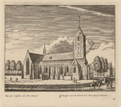 PRT-0052 Gezicht op de kerk van Noordwijk-Binnen, 1732