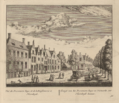 PRT-0055 Gezicht op het Proveniershuis en de Vismarkt in Noordwijk-Binnen, 1732