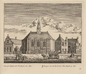 PRT-0056 Gezicht op de kerk van Noordwijk aan Zee, 1732