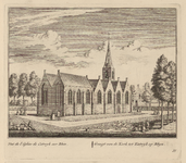 PRT-0058 Gezicht op de kerk van Katwijk aan de Rijn, 1732