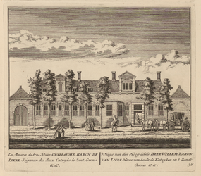 PRT-0059 Het landhuis van Willem Baron van Liere, heer van de beide Katwijken en 't Zand, Carnis, etc., 1732