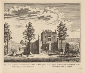 PRT-0066 Buitenplaats Peys voor Campen in Oegstgeest, eigendom van mr. Cornelis van Campen, 1732
