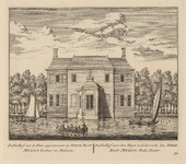 PRT-0073 Buitenplaats Dubbelhof aan de Rijn, eigendom van doctor Joan Mylius, 1732