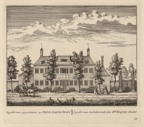 PRT-0077 Buitenplaats Zuijderveen, eigendom van Jaques Dozy, 1732