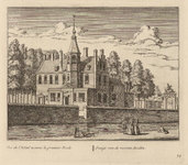 PRT-0097 Gezicht op de voorzijde van de Doelen in Leiden, 1732