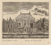 PRT-0100 Gezicht op de Lakenhal in Leiden, 1732