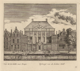 PRT-0100 Gezicht op de Lakenhal in Leiden, 1732