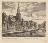 PRT-0101 Gezicht op de Saaihal (soort Lakenhal) in Leiden, 1732