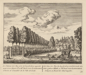 PRT-0118 Het Huis ter Meij bij Leiderdorp, eigendom van mr. Joan van Landschot, schepen en raad van Leiden, 1732