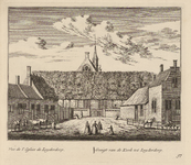 PRT-0120 Gezicht op de kerk van Leiderdorp, 1732