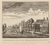 PRT-0121 Gezicht op de Rijn bij Leiderdorp, in de richting van Koudekerk, 1732