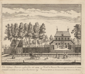 PRT-0124 De hofstede Postrust aan de Haarlemmerweg, eigendom van Gommarus van Duyst, 1728