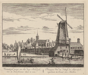 PRT-0126 Gezicht op het dorp Sloterdijk vanaf de Haarlemmer Trekvaart, 1728