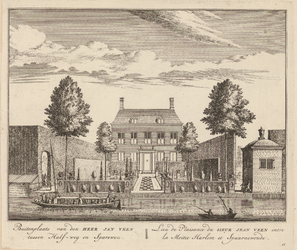 PRT-0134 Buitenplaats van Jan Veen tussen Halfweg en Spaarnwoude, 1728