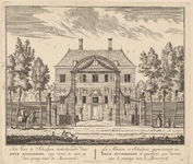 PRT-0144 Het Huis te Schulpen aan de weg naar Beverwijk, eigendom van de heer Kousseband, 1728
