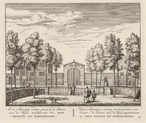 PRT-0149 Buitenplaats Oud Merestijn of de Schans aan de Wijk, eigendom van Francoys van Haringkarspel, 1728