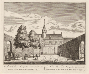 PRT-0153 Het adellijke huis Marquette, eigendom van mr. Joachim Rendorp, 1728