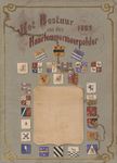 PRT-0155 Wapenblad met de familiewapens van de dijkgraaf, heemraden, hoofdingelanden, secretaris, penningm..., 1865